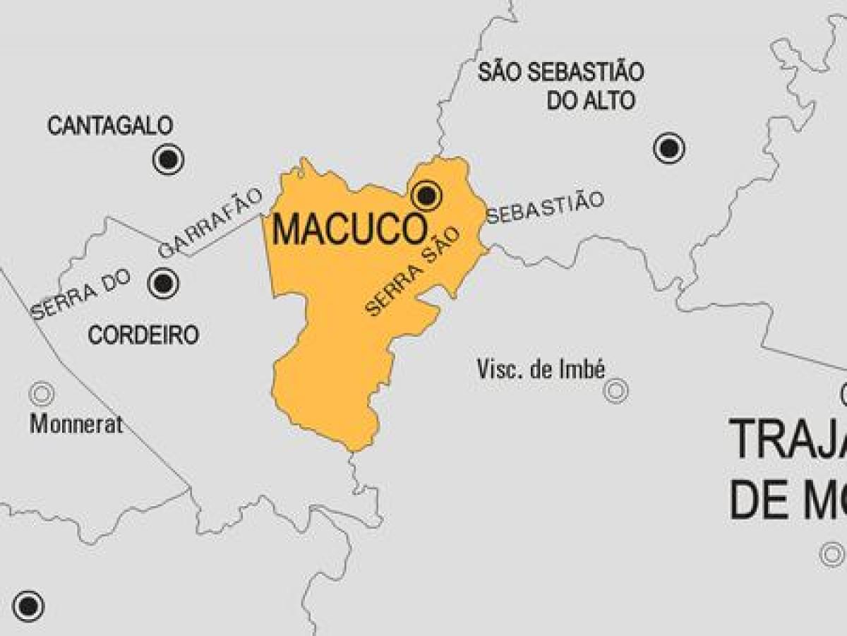 नक्शे के Macuco नगर पालिका