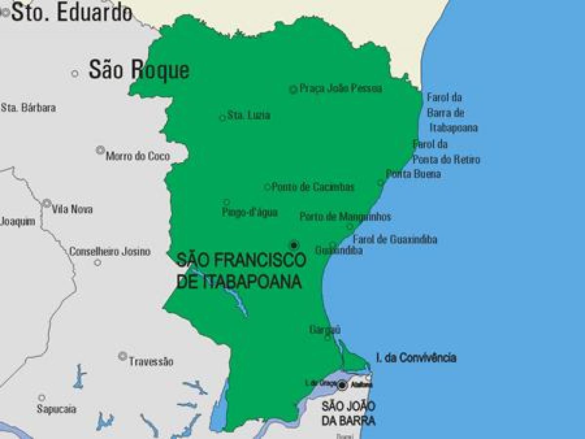 नक्शे के São Fidélis नगर पालिका