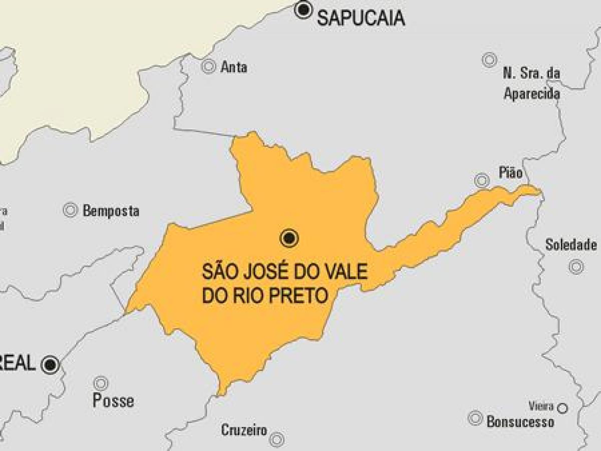 नक्शे के São José do Vale do Rio Preto नगर पालिका