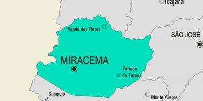नक्शे के Miracema नगर पालिका