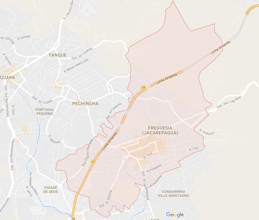 नक्शे के फ्रेगुएसिया दे जकारेपगुआ