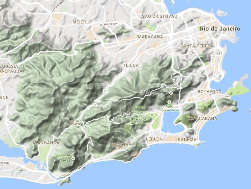 नक्शा राहत के रियो डी जनेरियो