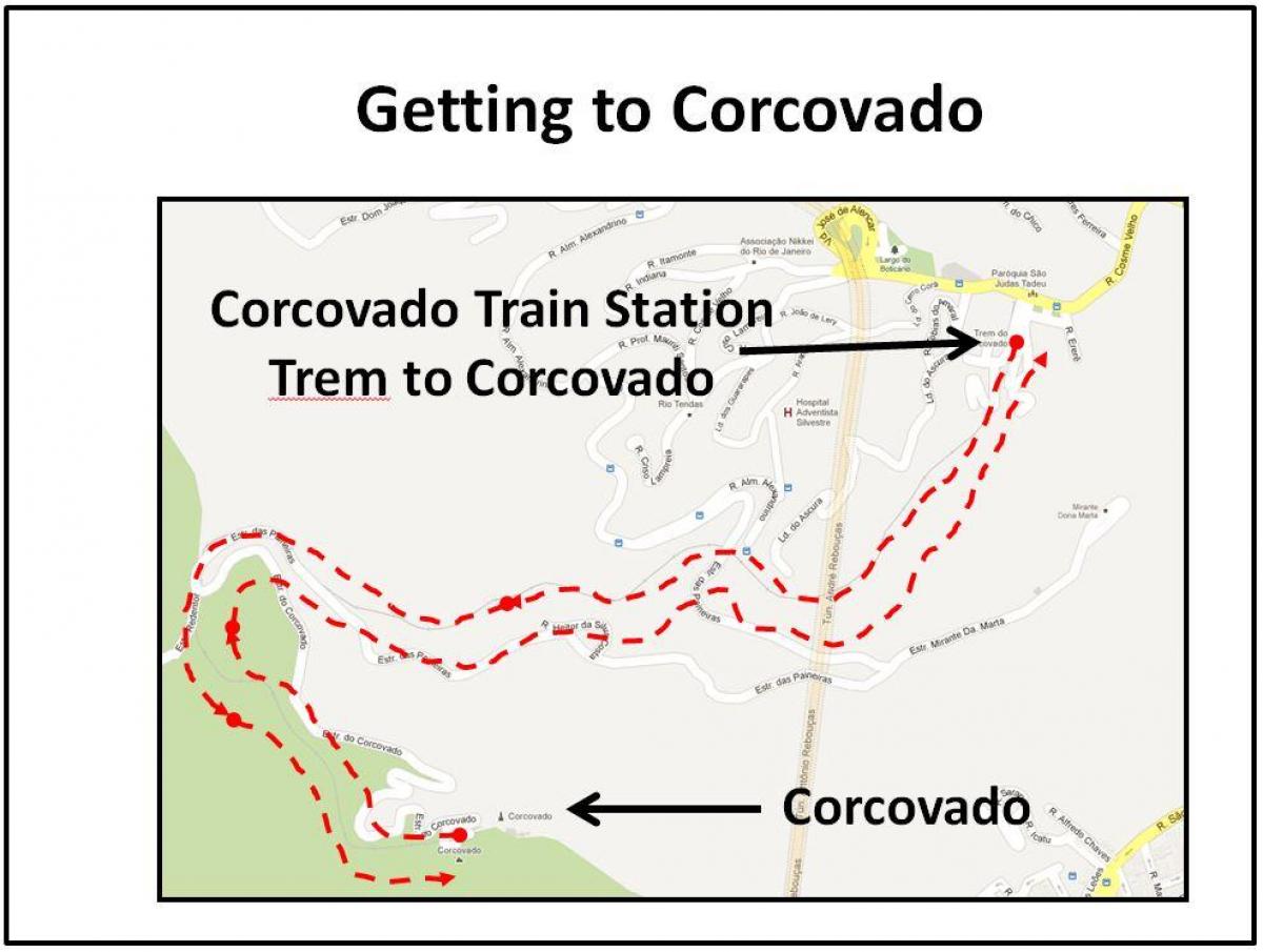 नक्शे के Corcovado ट्रेन