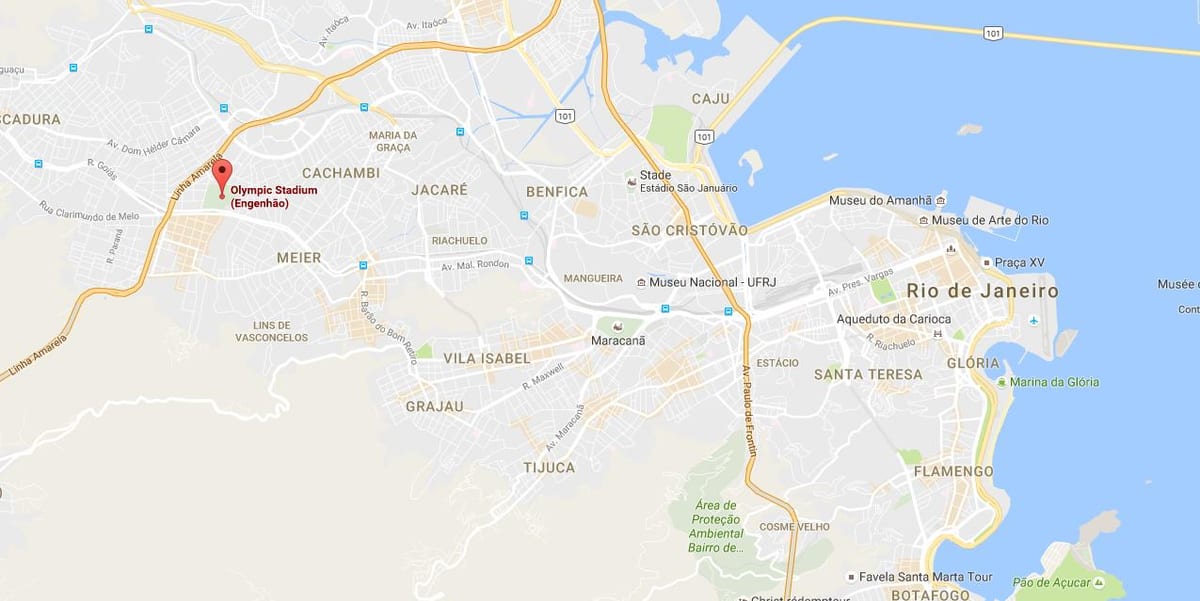 नक्शे के Engenhão