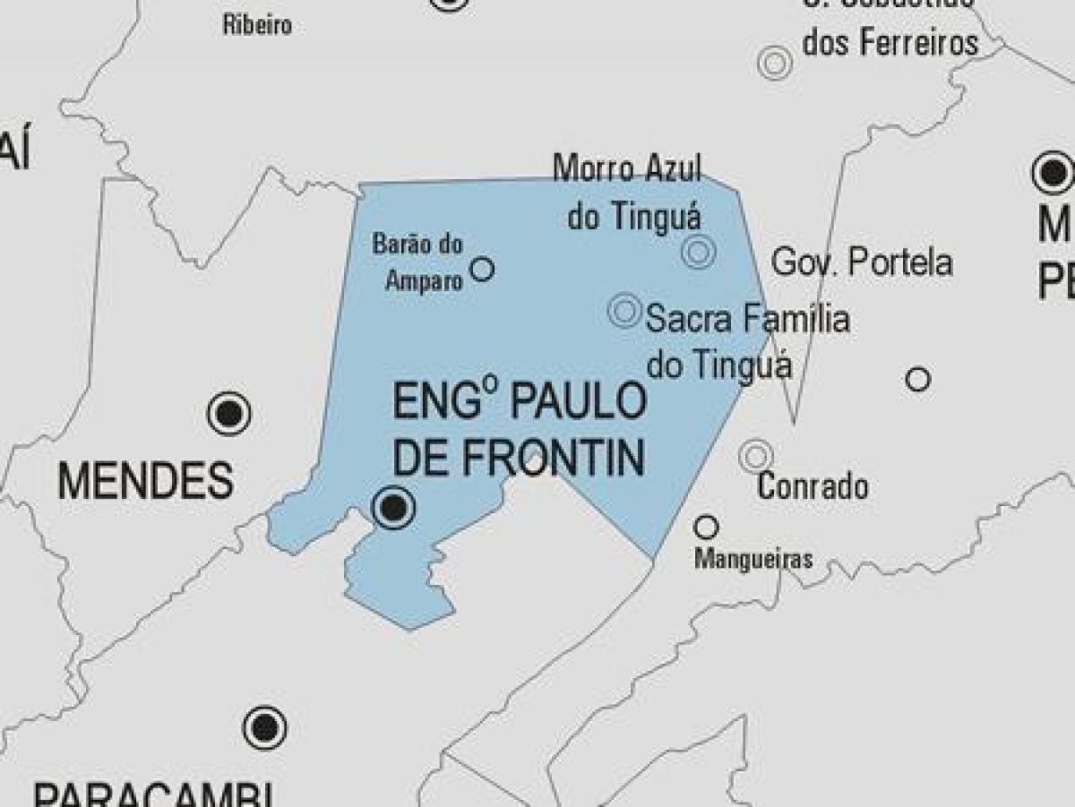 नक्शे के Engenheiro Paulo de Frontin नगर पालिका