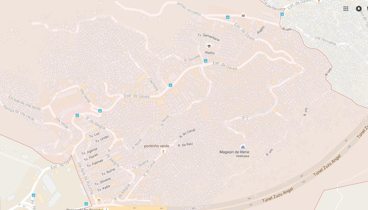 नक्शे के favela Rocinha