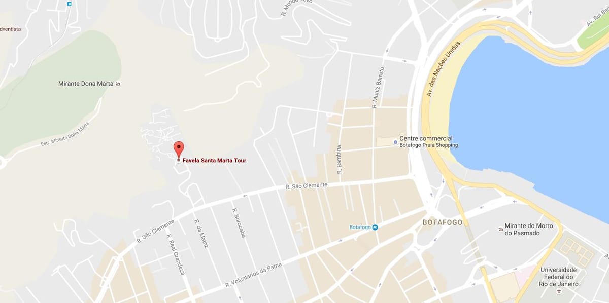 नक्शे के favela सांता मार्ता