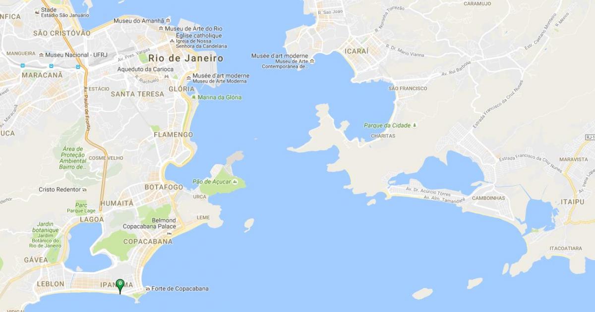 नक्शे के Ipanema समुद्र तट
