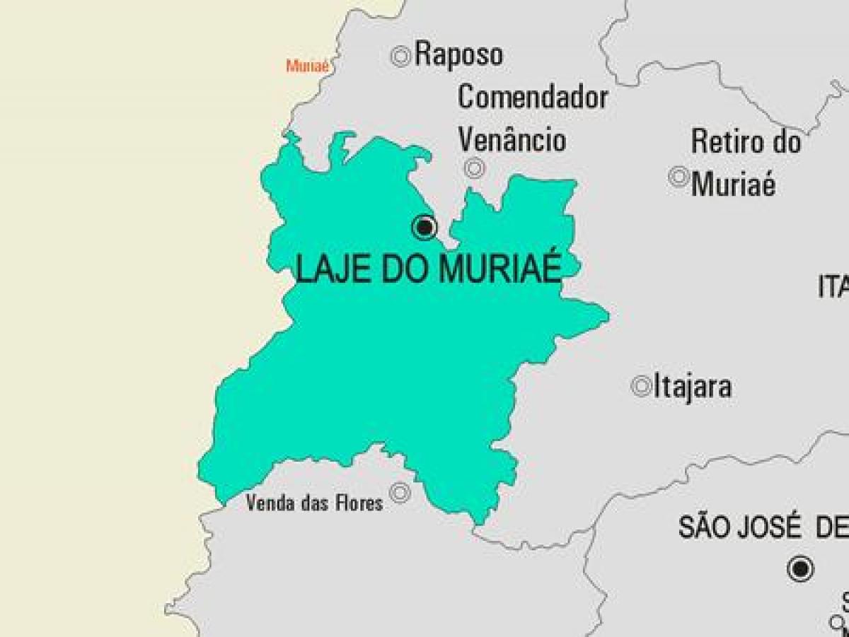 नक्शे के Laje do Muriaé नगर पालिका
