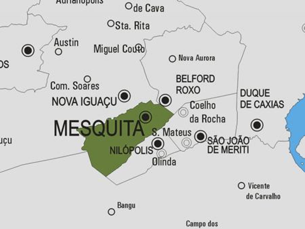 नक्शे के Mesquita नगर पालिका