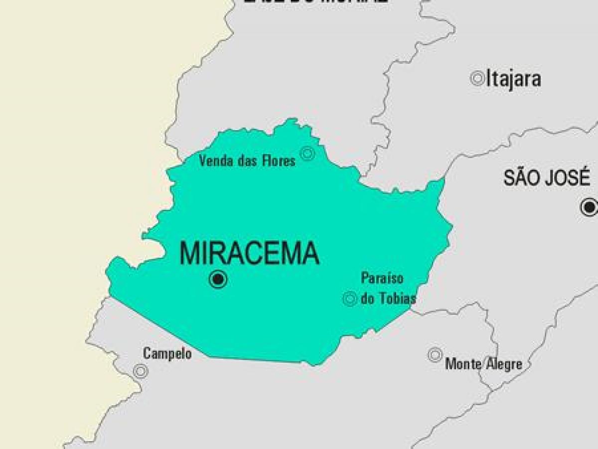 नक्शे के Miracema नगर पालिका