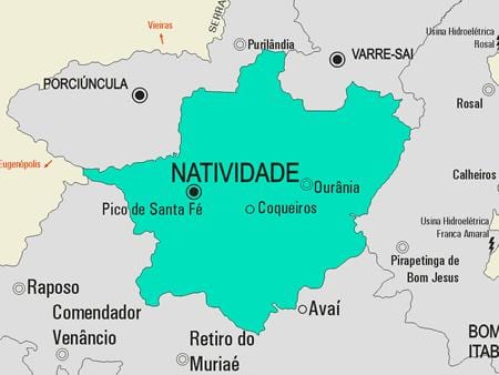 नक्शे के Natividade नगर पालिका