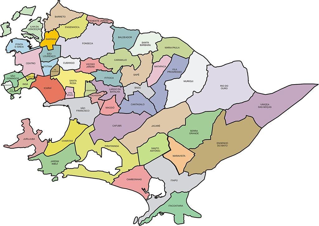 नक्शे के Quartiers Niteroi