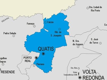 नक्शे के Quatis नगर पालिका
