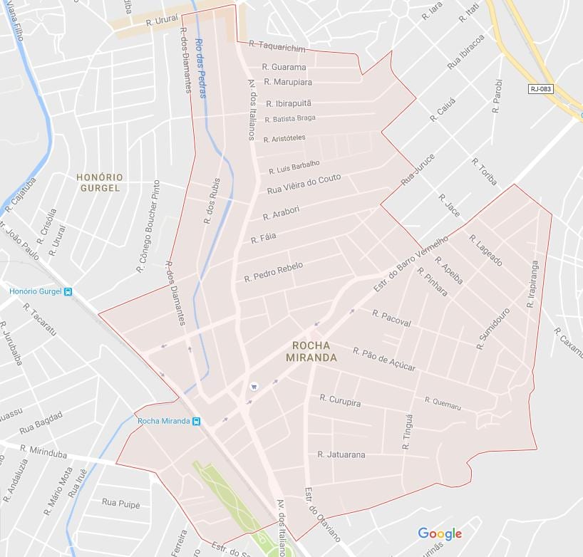 नक्शे के Rocha मिरांडा