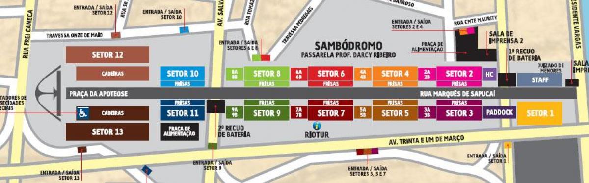 नक्शे के Sambódromo