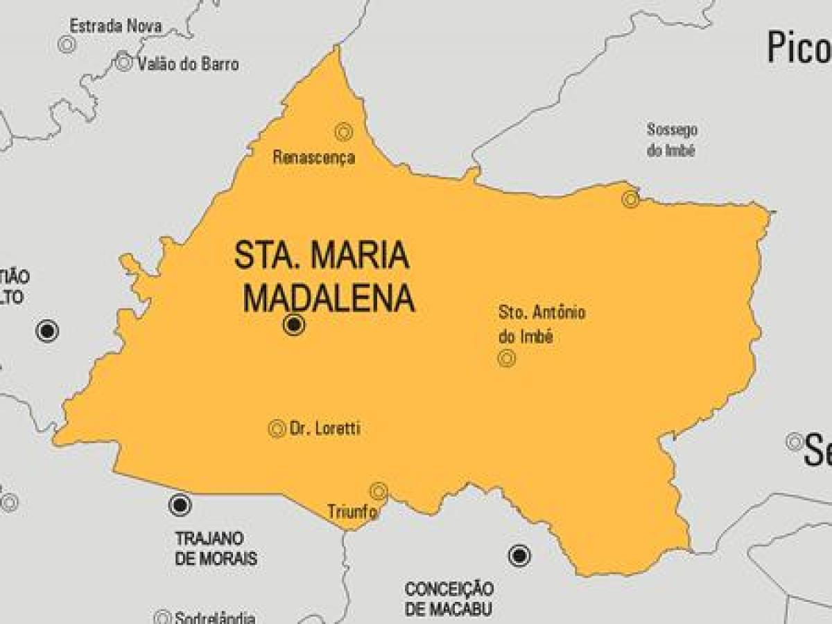 के नक्शे Santa Maria Madalena नगर पालिका