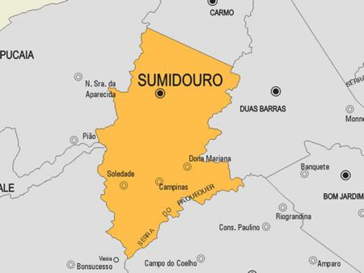 नक्शे के Sumidouro नगर पालिका