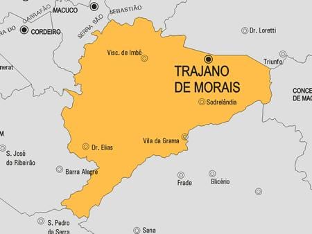 नक्शे के Trajano de Morais नगर पालिका