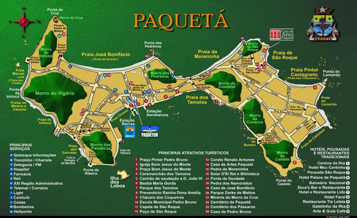 नक्शे के Île de Paquetá