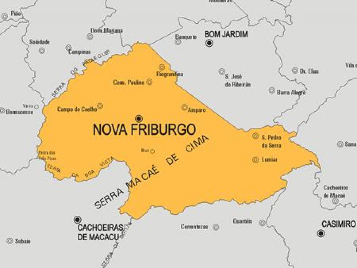 नक्शे के नोवा Friburgo नगर पालिका