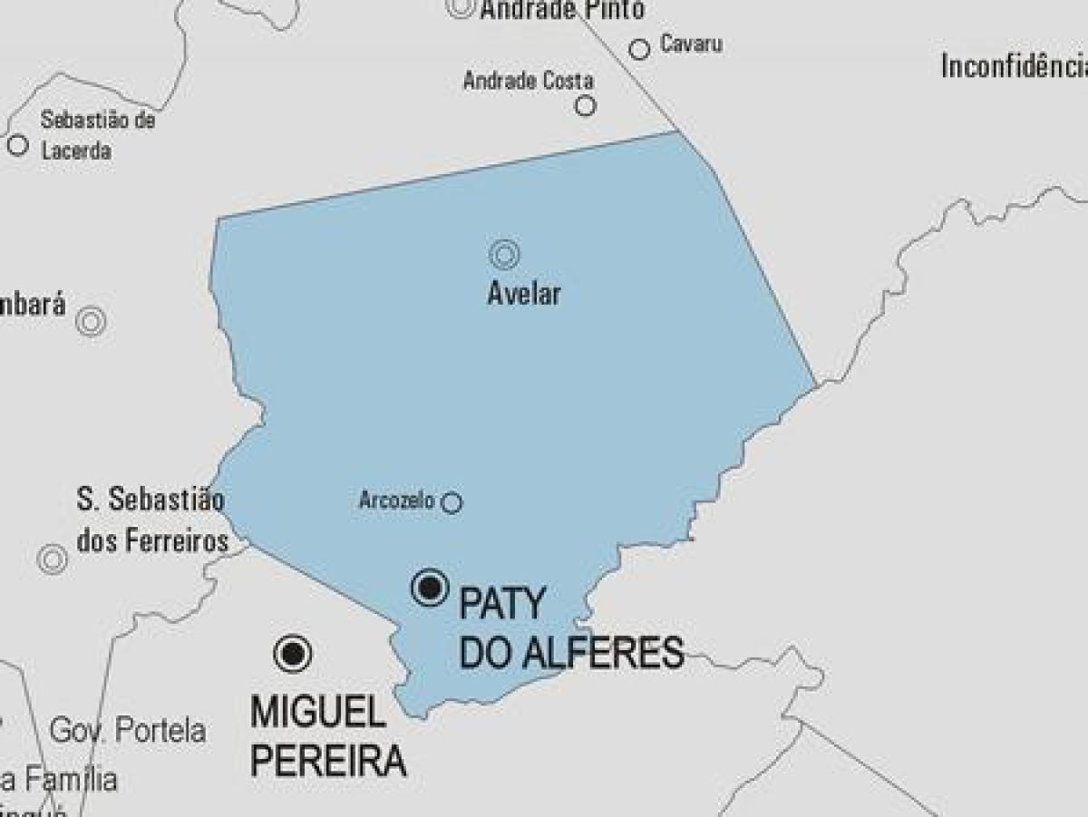 नक्शे के पत्य दो अल्फेरेस नगर पालिका
