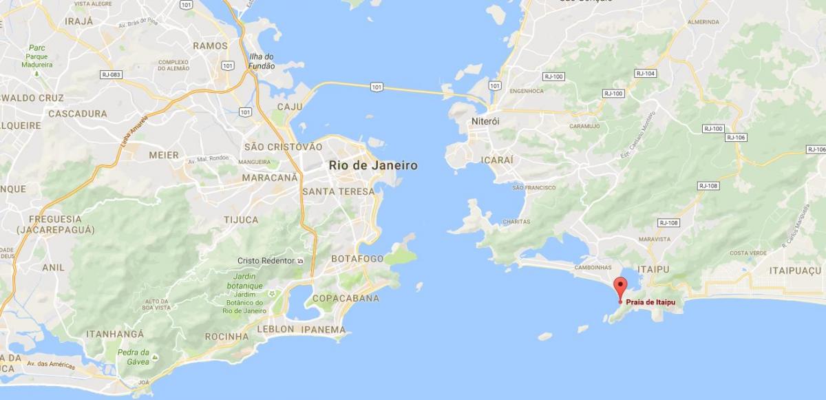 मानचित्र समुद्र तट के Itaipú