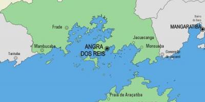 नक्शे के Angra डॉस Reis नगर पालिका