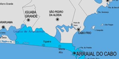नक्शे के Arraial काबो करना नगर पालिका