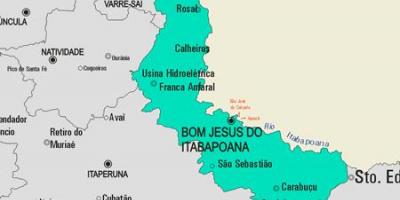 नक्शे के Bom Jesus do Itabapoana नगर पालिका