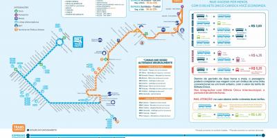नक्शे के BRT TransCarioca
