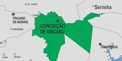 नक्शे के Conceição de Macabu नगर पालिका