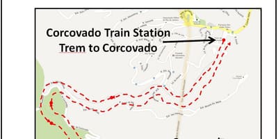 नक्शे के Corcovado ट्रेन