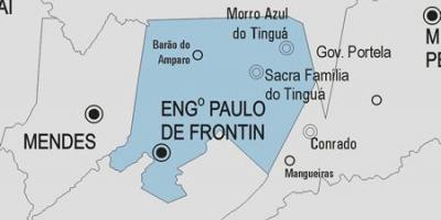 नक्शे के Engenheiro Paulo de Frontin नगर पालिका