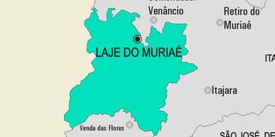 नक्शे के Laje do Muriaé नगर पालिका
