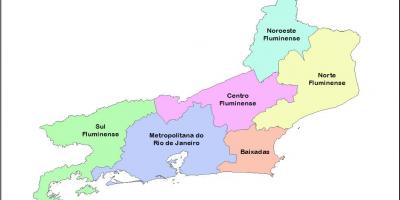 नक्शे के mesoregions रियो डी जनेरियो