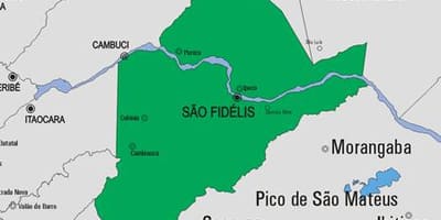 नक्शे के São Francisco de Itabapoana नगर पालिका