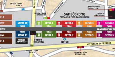 नक्शे के Sambódromo