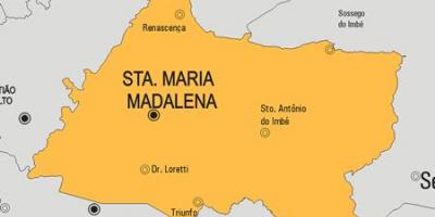 के नक्शे Santa Maria Madalena नगर पालिका