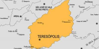 के नक्शे नगर पालिका Teresópolis