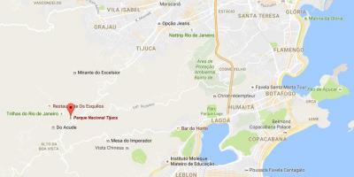 नक्शे के Tijuca राष्ट्रीय उद्यान