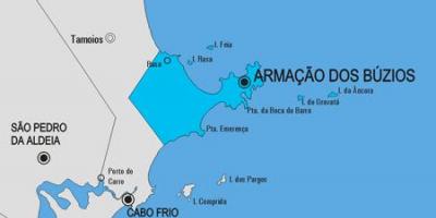 नक्शे के आरमासन dos बुज़िओस में नगर पालिका
