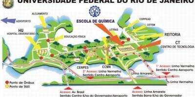 नक्शे के फेडरल यूनिवर्सिटी ऑफ रियो डी जनेरियो