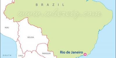 नक्शा रियो डी जनेरियो के ब्राजील पर