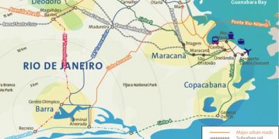 नक्शे के रियो डी जनेरियो में हवाई अड्डों
