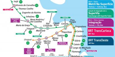 नक्शे के रियो डी जनेरियो मेट्रो