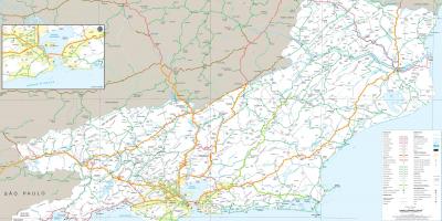 नक्शा सड़कों के रियो डी जेनेरो के राज्य
