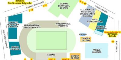 नक्शे के स्टेडियम साओ Januário