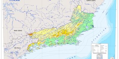 के नक्शे स्थलाकृतिक रियो डी जनेरियो